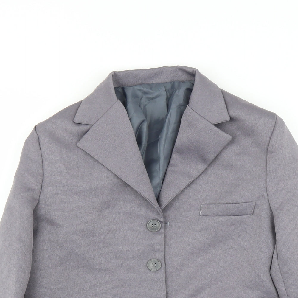 Preworn Womens Purple   Jacket Suit Jacket Size 8