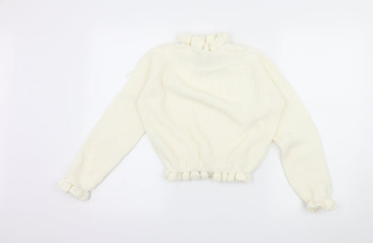 CAMEO ROSE Womens White  Knit Pullover Jumper Size M