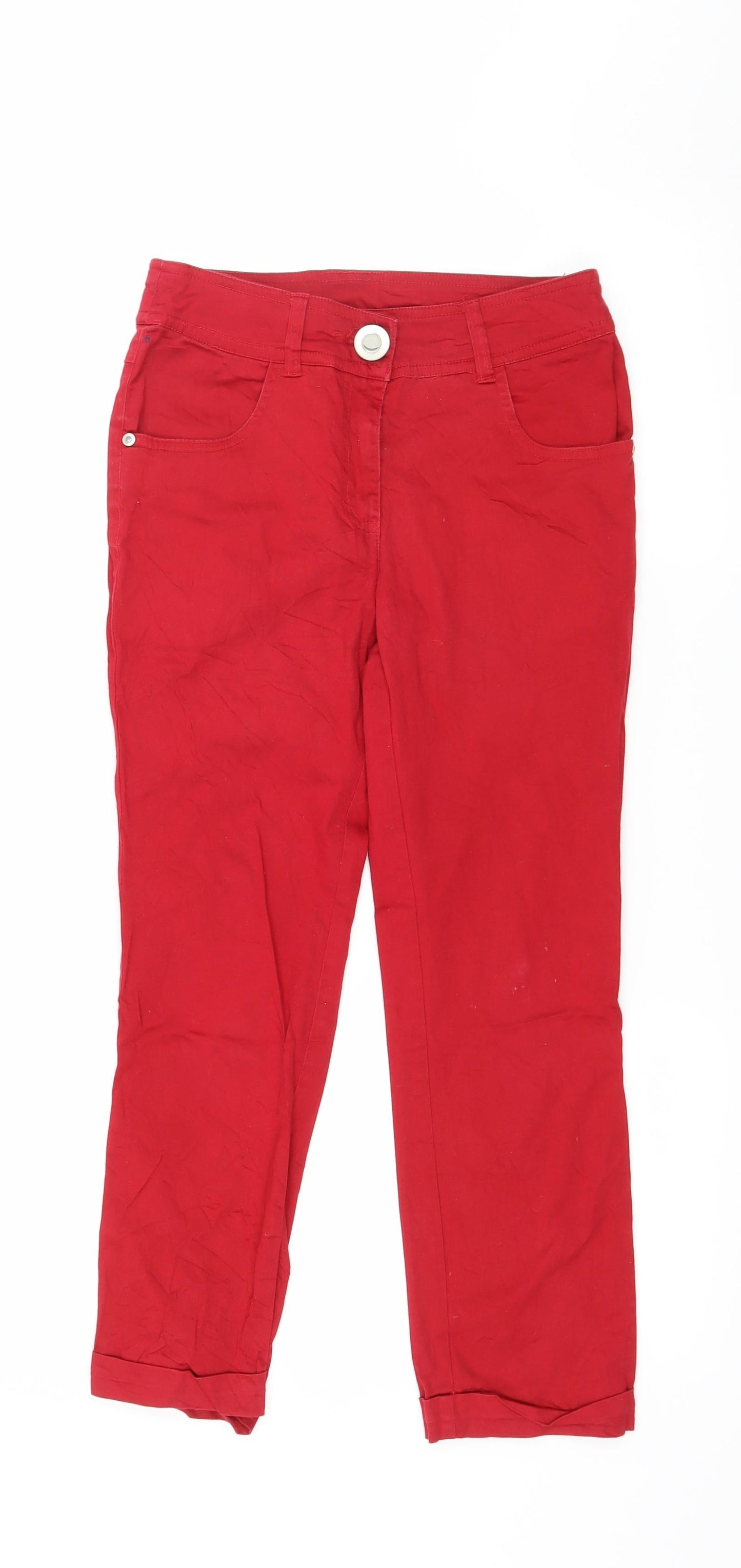 Preworn Womens Red  Denim Trousers  Size 28 in L24 in