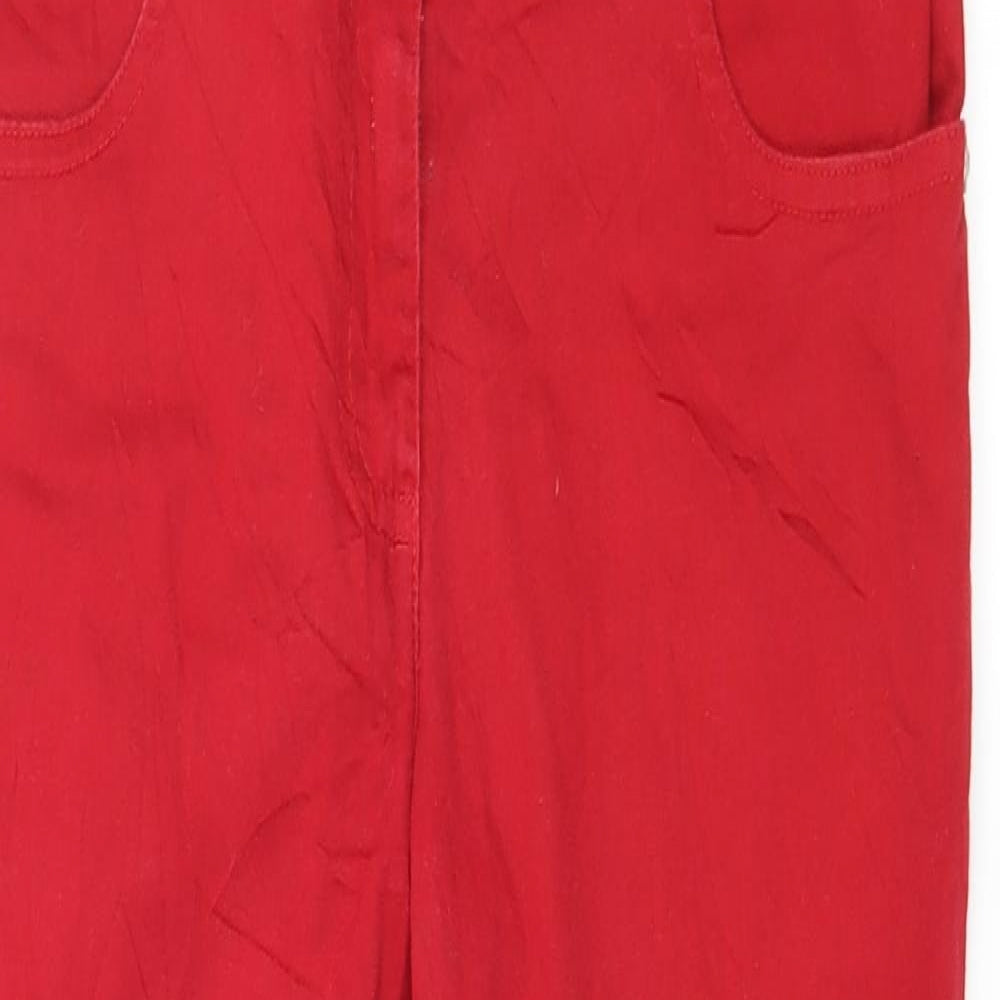 Preworn Womens Red  Denim Trousers  Size 28 in L24 in