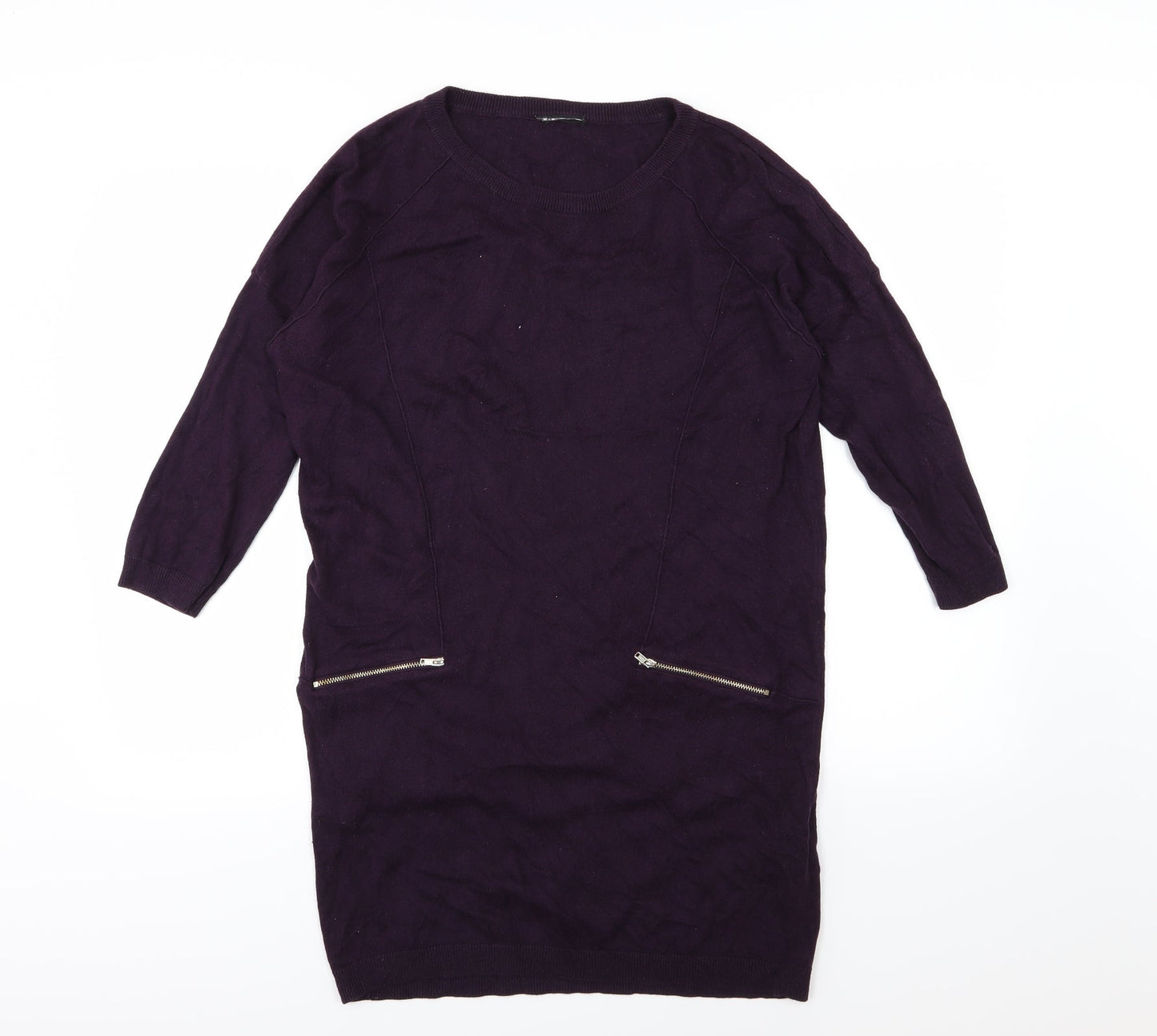 Warehouse Womens Purple  Knit Pullover Jumper Size 12