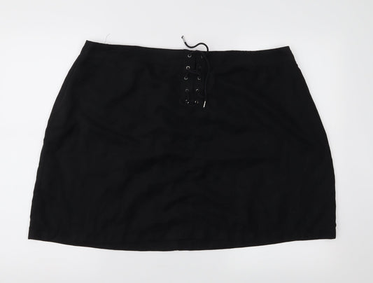 So Fabulous Womens Black   A-Line Skirt Size 40 in