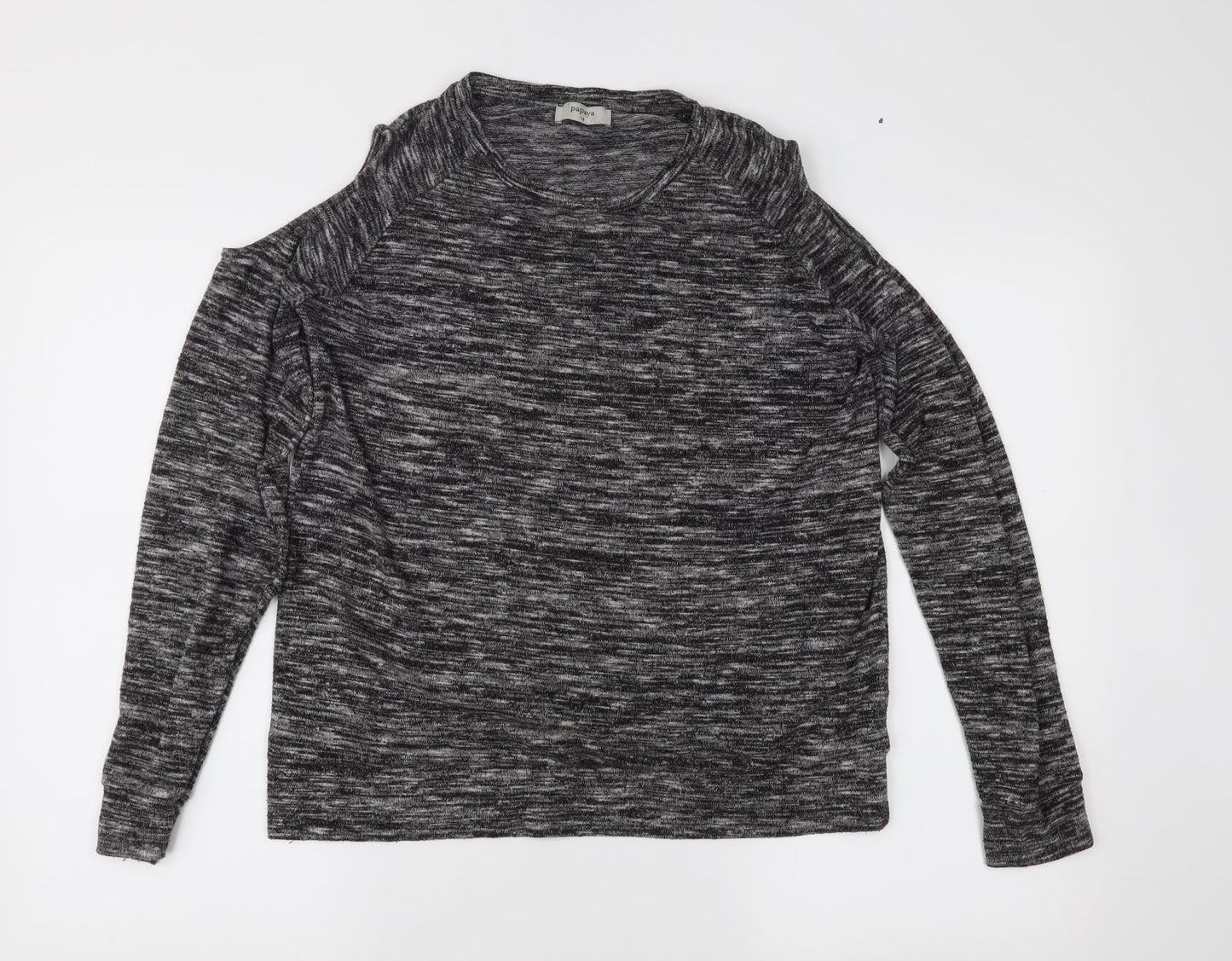 Papaya Womens Grey  Jersey Basic Blouse Size 14