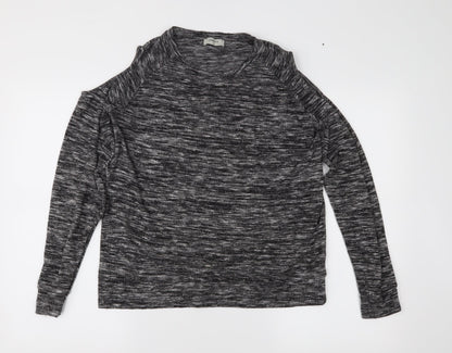 Additional front view of Papaya women’s grey jersey basic blouse, size UK 14