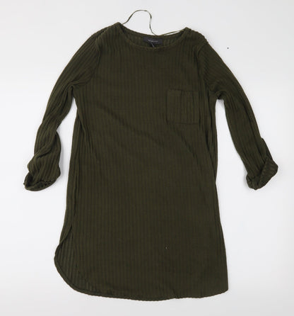 Additional front view of Primark women’s green tunic blouse, size XS