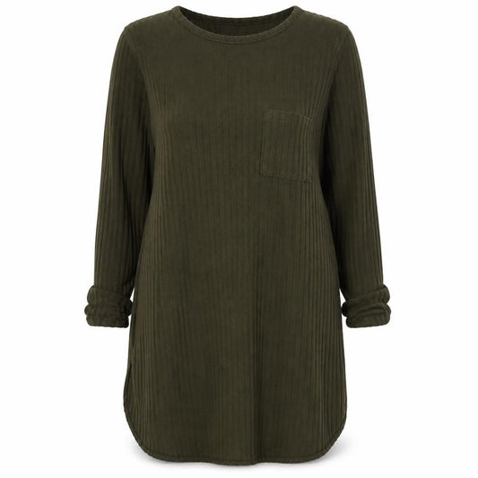 Front view of Primark women’s green tunic blouse, size XS