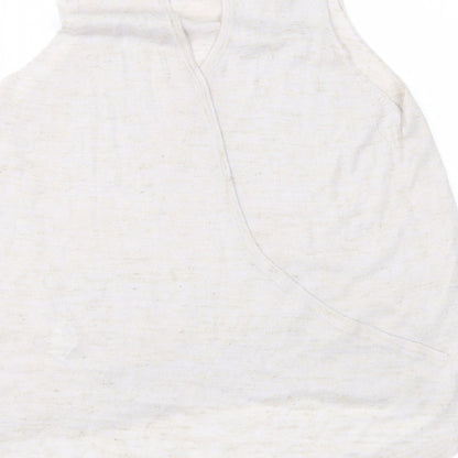 Brand and care label for River Island women’s beige knit jumper, size UK 14