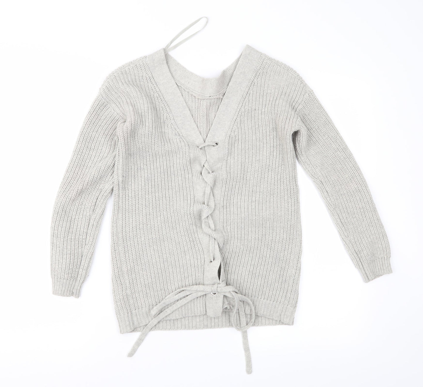 Primark Womens Grey  Knit Pullover Jumper Size S