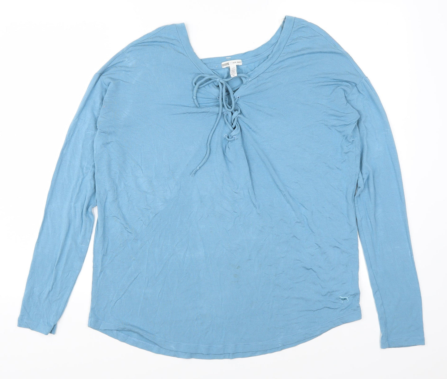 PINK Womens Blue   Basic T-Shirt Size S