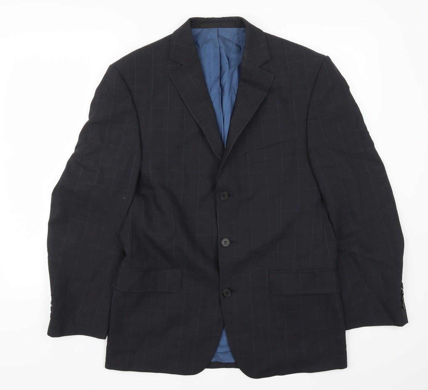 Marks and Spencer Mens Grey Check  Jacket Suit Jacket Size 38