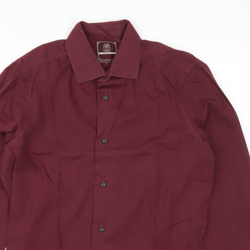 NEXT Mens Red    Button-Up Size 14.5