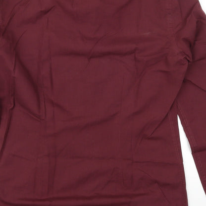 Brand and care label for Next men’s red button-up, size 14.5