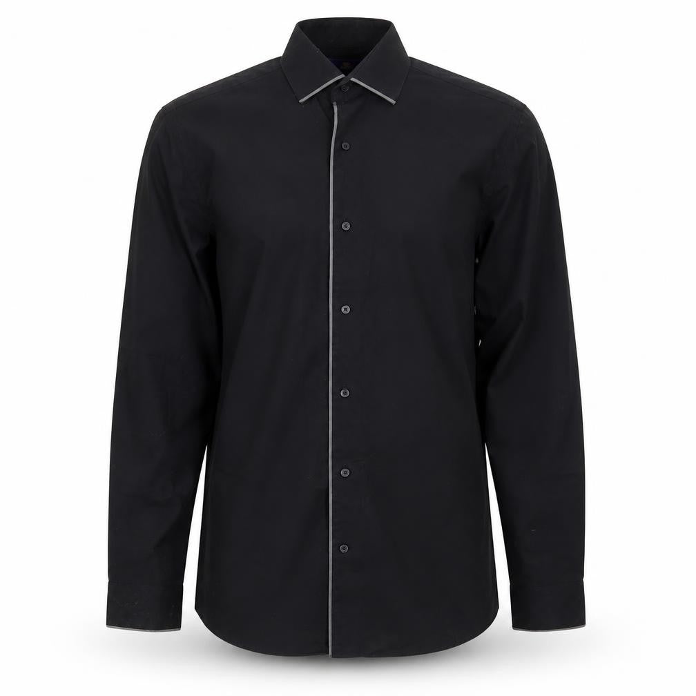 NEXT Mens Black    Button-Up Size 14.5
