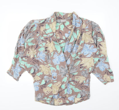 Additional front view of Expressions women’s multicoloured floral jacket, size UK 10
