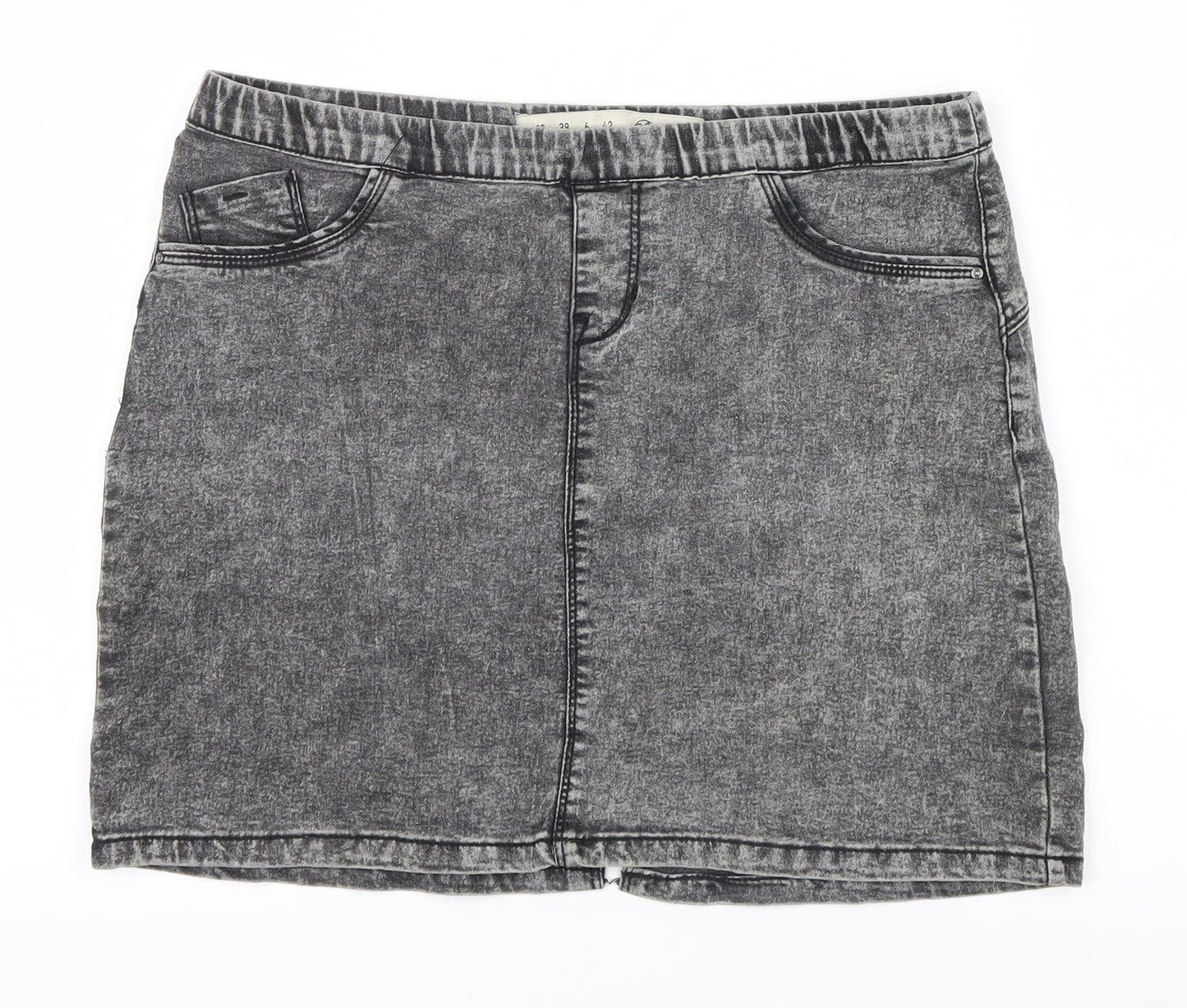 Denim Co. Womens Grey  Denim Straight & Pencil Skirt Size 10