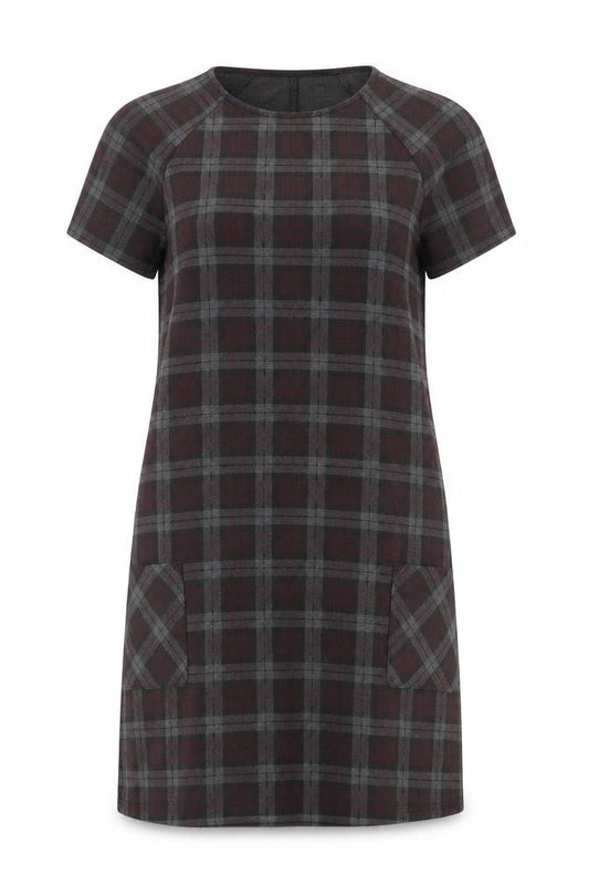 New Look Womens Grey Check  Shirt Dress  Size 8