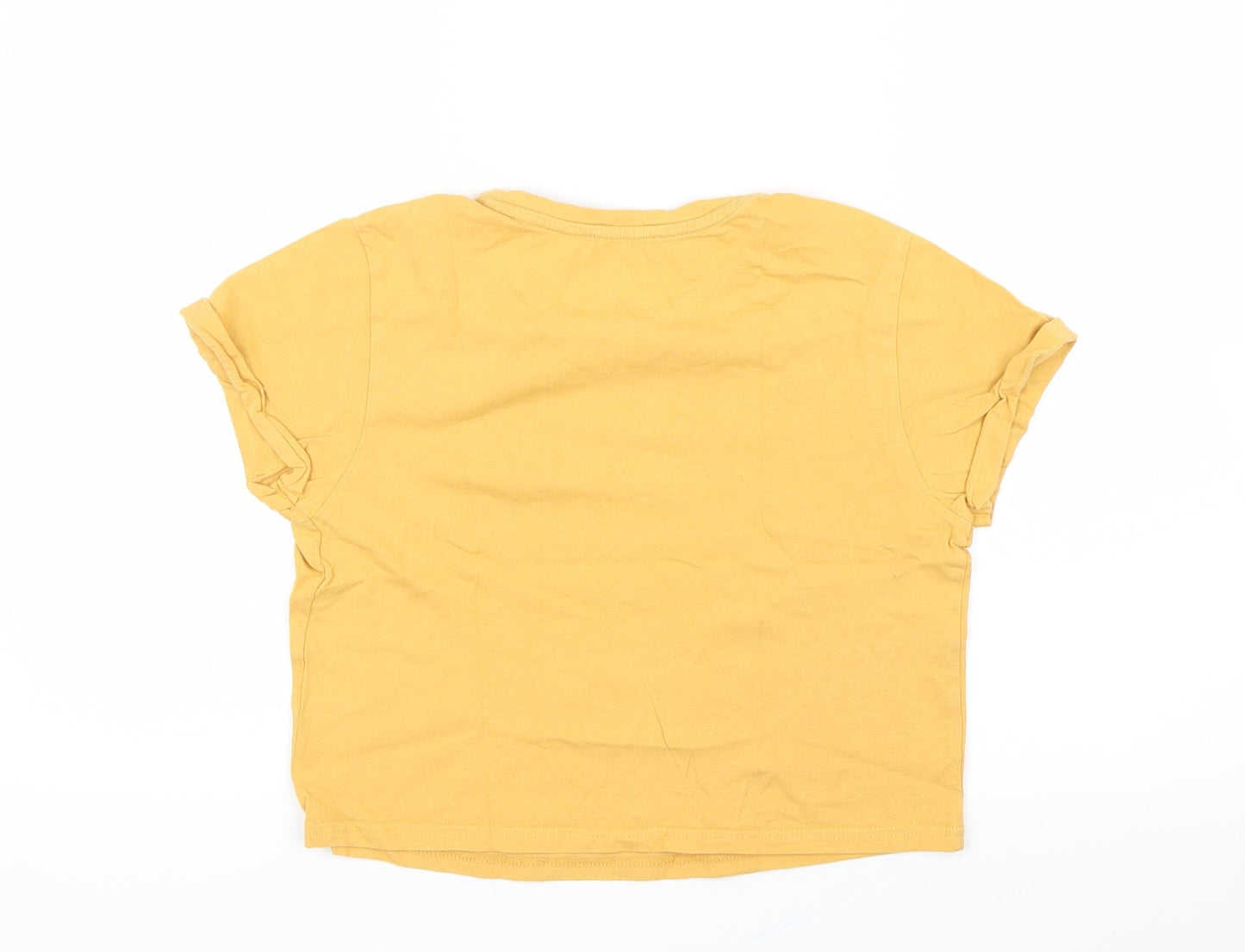 New Look Girls Yellow   Basic T-Shirt Size S