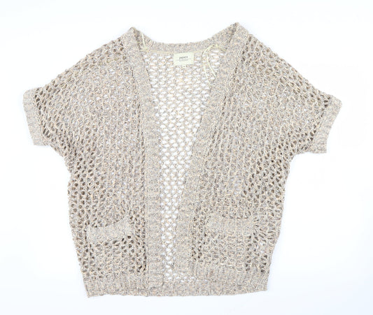 Papaya Womens Brown  Knit Cardigan Jumper Size M