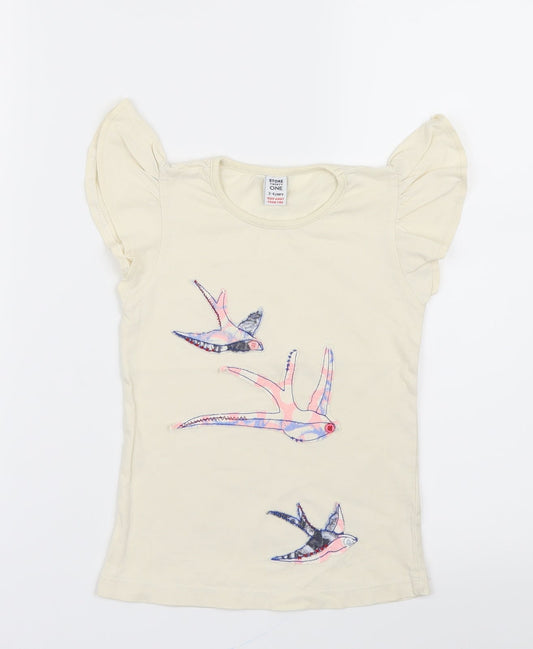 Store Twenty One Girls Ivory   Basic T-Shirt Size 3-4 Years