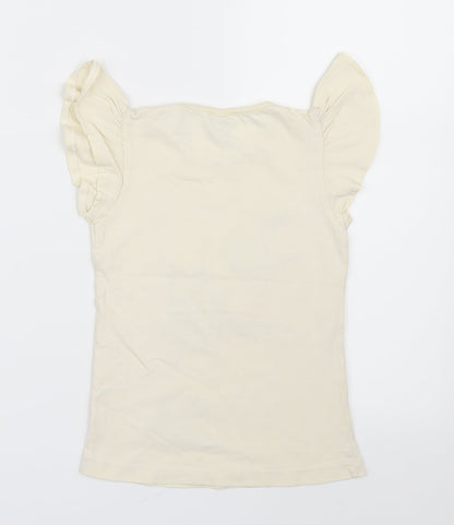 Back view of Store Twenty One girls’ ivory basic t-shirt, size 3-4, years