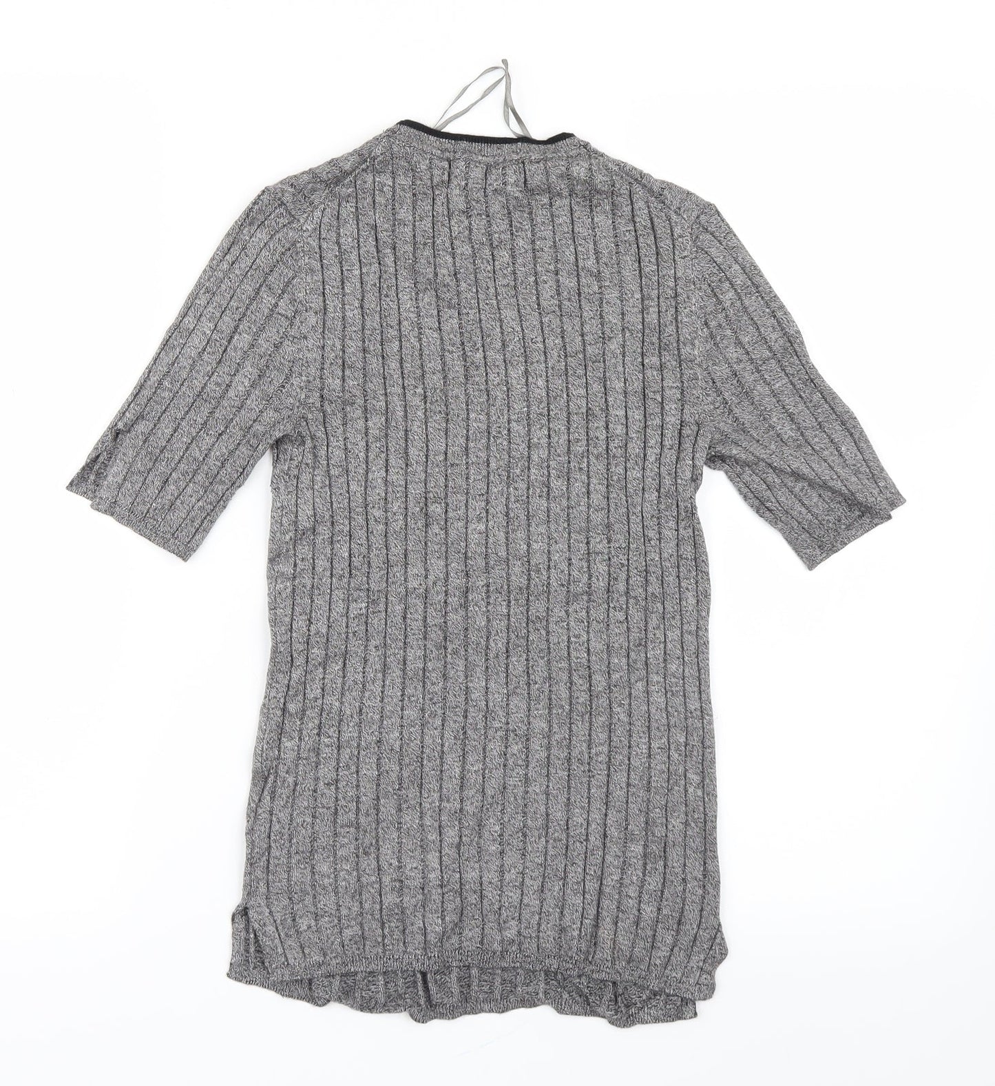 Marks and Spencer Womens Grey  Knit Basic T-Shirt Size 8