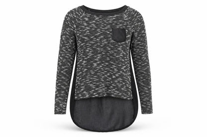 Front view of Mirumi women’s black jumper, size S