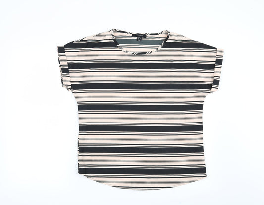 Atmosphere Womens Pink Striped  Basic Blouse Size 12