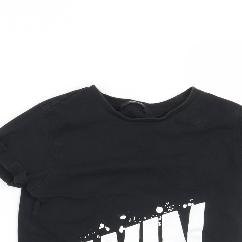 George Boys Black   Basic T-Shirt Size 5-6 Years  - Win