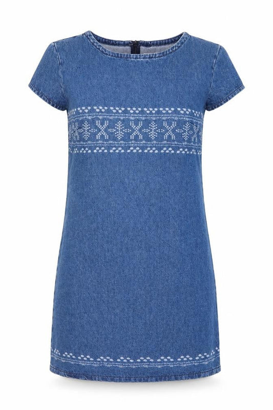 Preworn Womens Blue Geometric  Shift  Size S