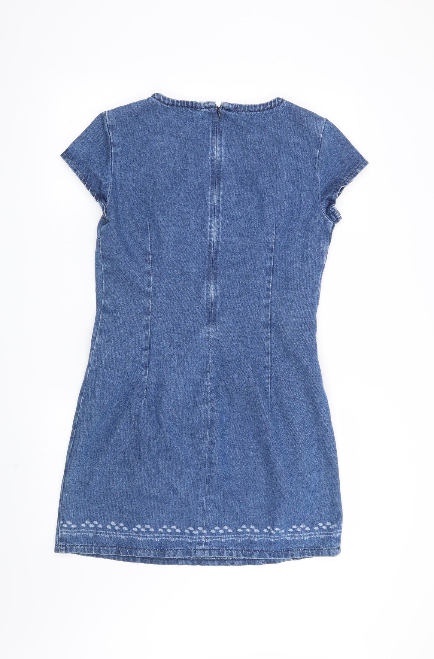 Preworn Womens Blue Geometric  Shift  Size S
