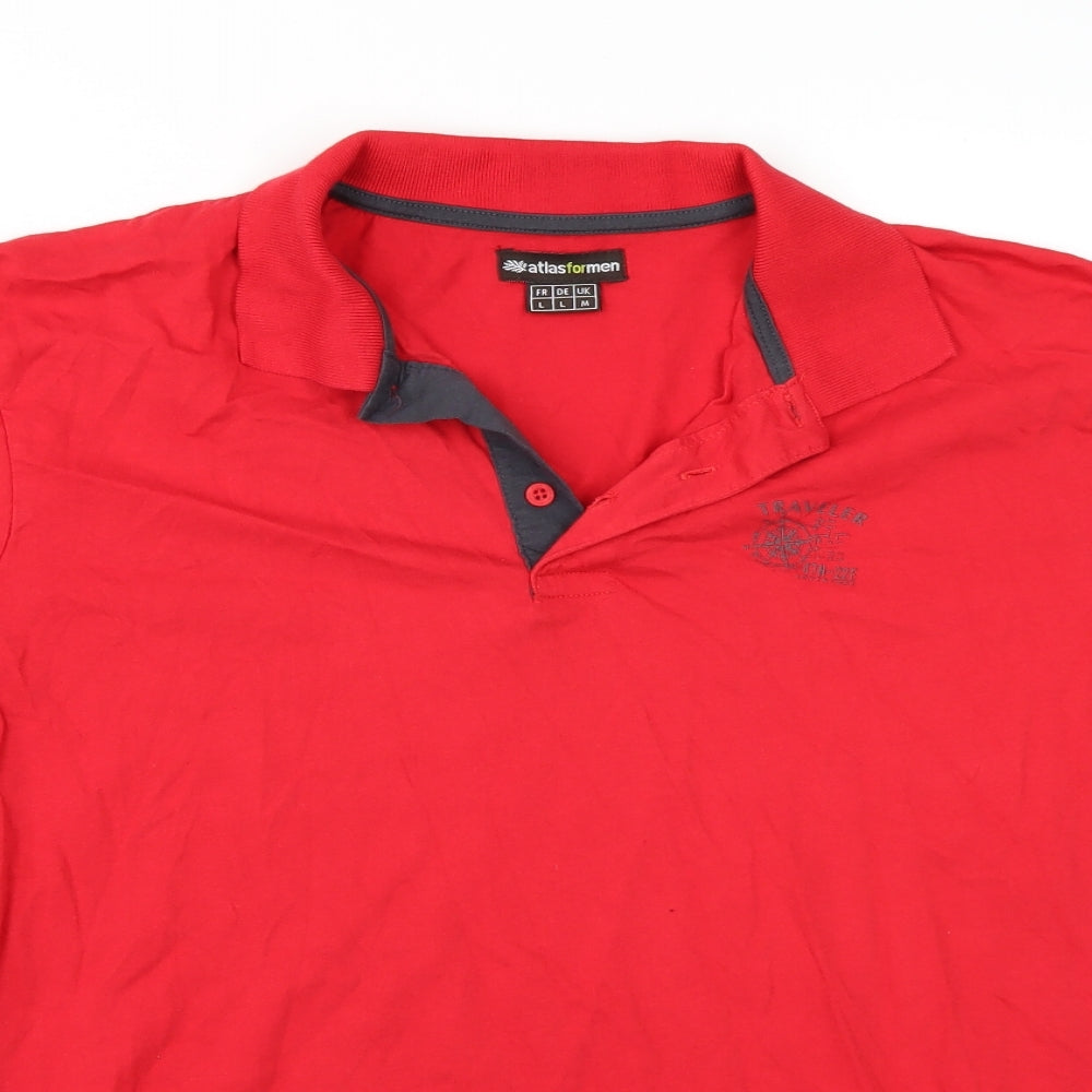Atlas for Men Mens Red    Polo Size M