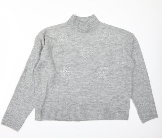 Newlook Womens Grey   Pullover Jumper Size L