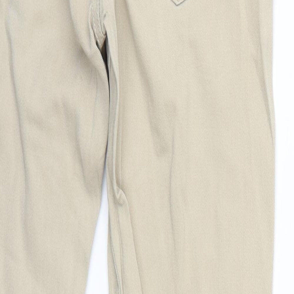 Denim & Co. Womens Beige   Straight Jeans Size 10 L30 in
