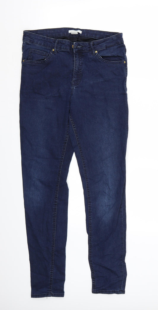 H&M Womens Blue   Straight Jeans Size 8 L30 in