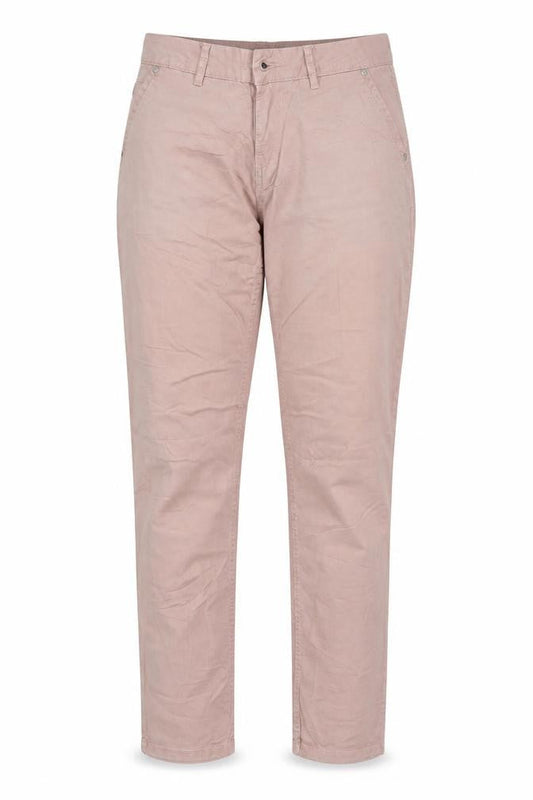 Front view of Up Fashion women’s pink trousers, size UK 36, 29-inch leg