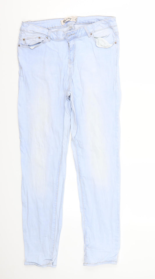 Preworn Womens Blue   Skinny Jeans Size 14 L29 in