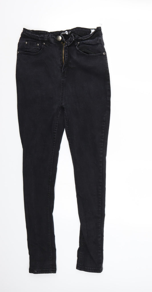 Denim & Co. Womens Black   Skinny Jeans Size 10 L27 in