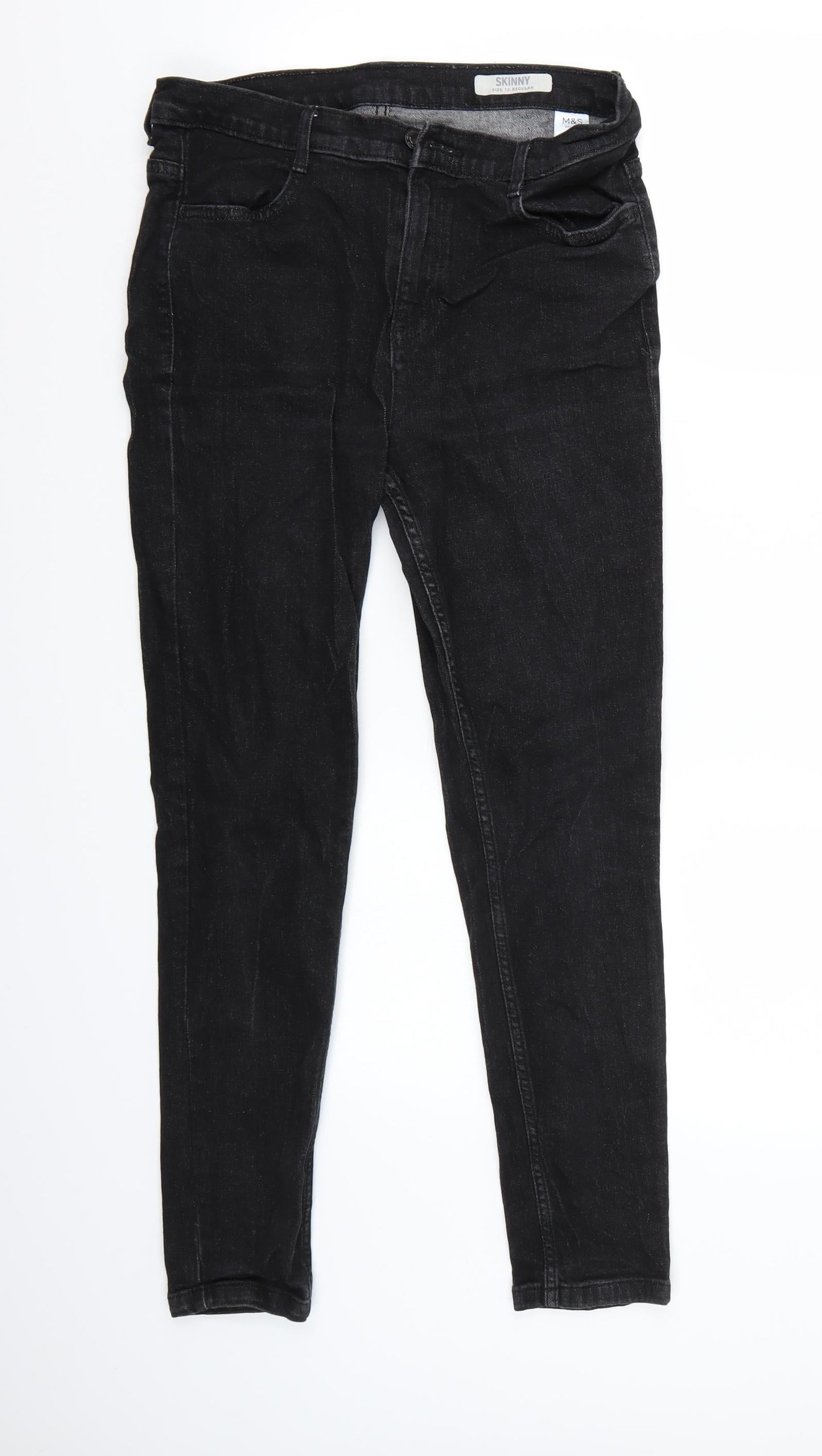 Marks and Spencer Womens Black   Skinny Jeans Size 12 L27 in