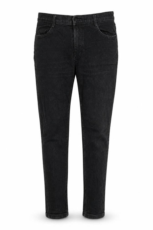 Front view of Marks & Spencer women’s black skinny jeans, size UK 12, 27-inch leg