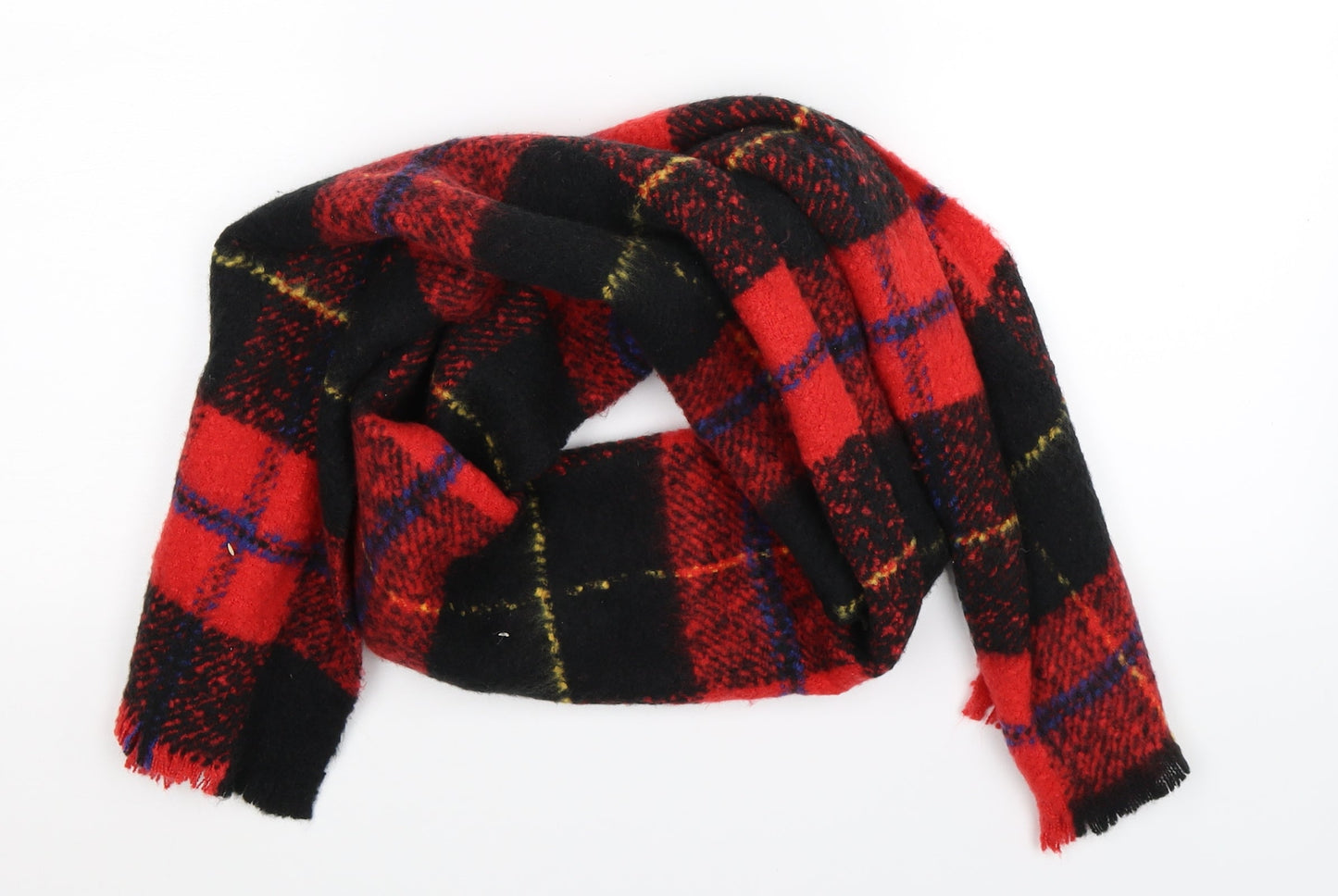 Preworn Womens Multicoloured Check Knit  Scarf