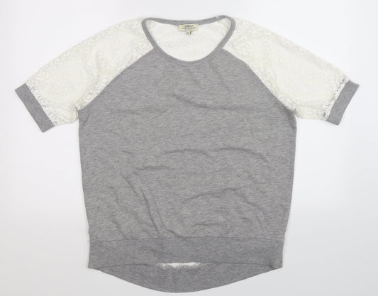 Papaya Womens Grey   Pullover Sweatshirt Size 12