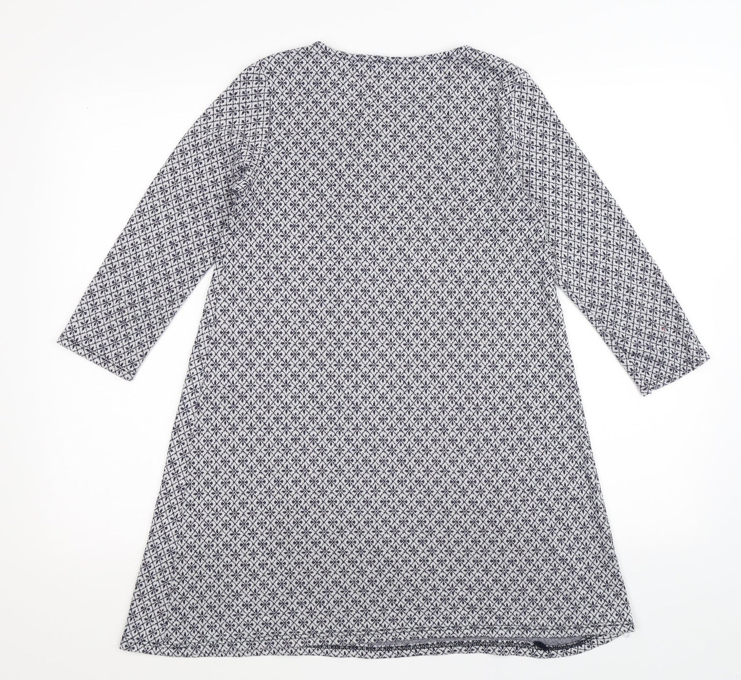 Zuiki Womens Blue Geometric  Pullover Jumper Size S