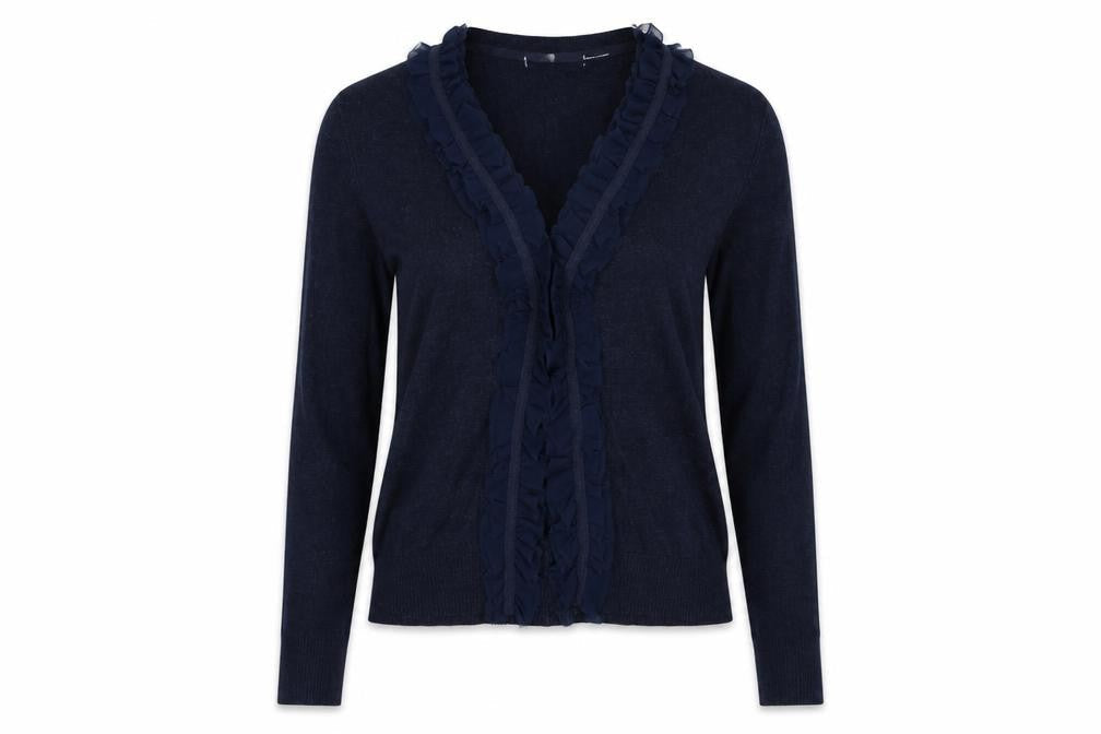 Preworn Womens Blue  Knit Cardigan Jumper Size M
