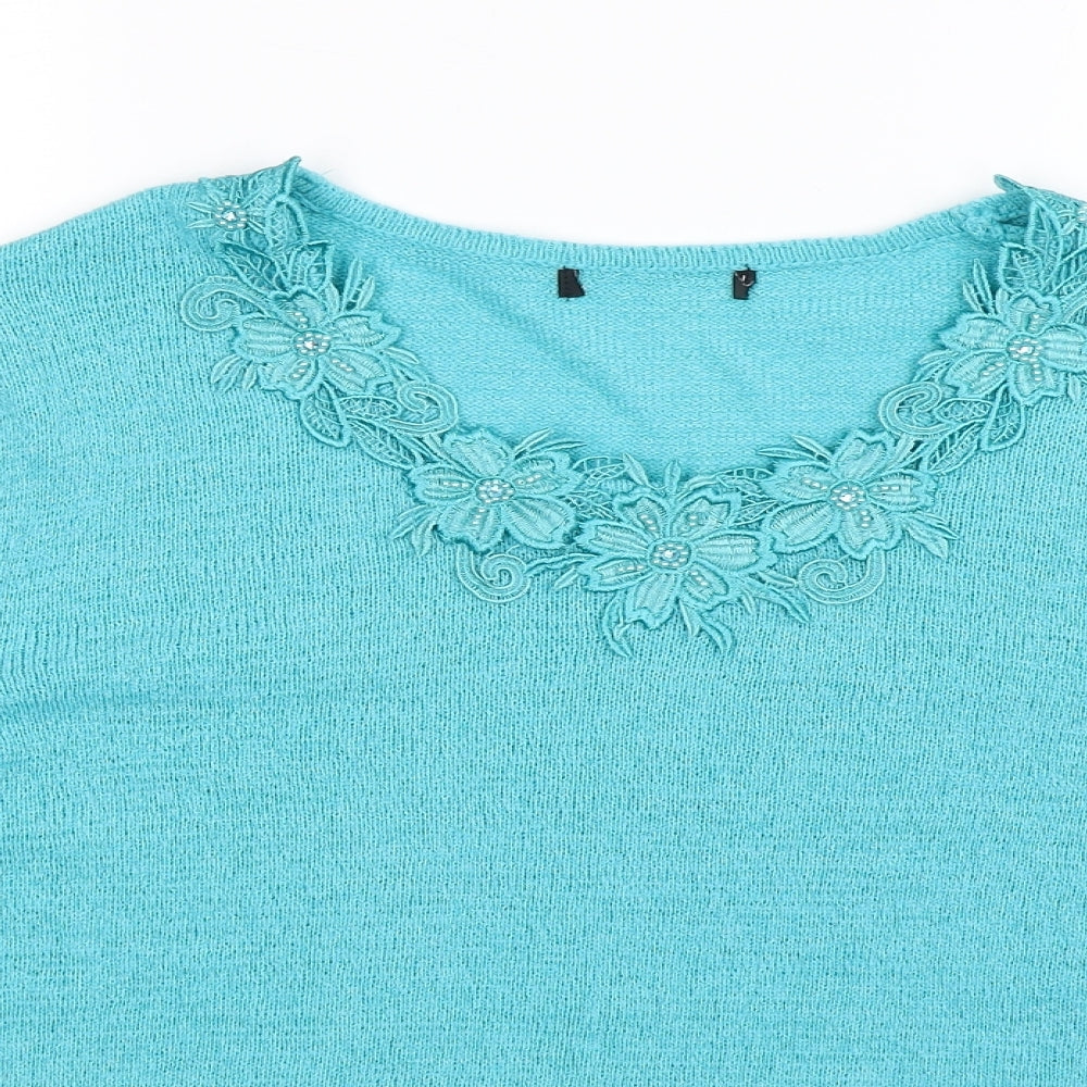 Preworn Womens Blue  Knit Pullover Jumper Size L