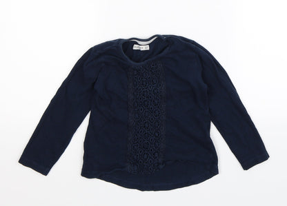 Additional front view of Crafted girls’ blue basic t-shirt, size 2-3, years