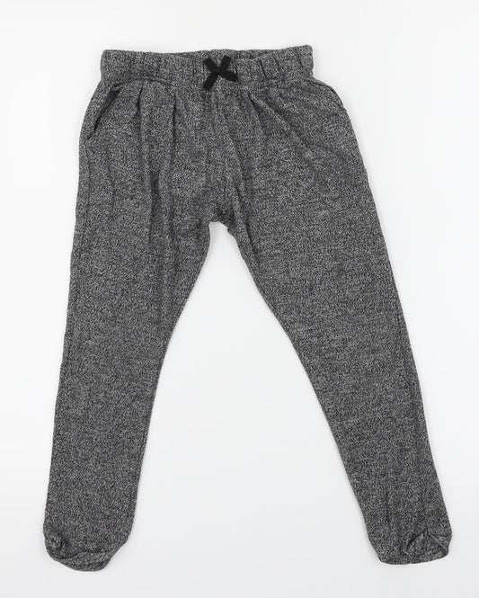 NEXT Girls Grey  Knit Sweatpants Trousers Size 6 Years