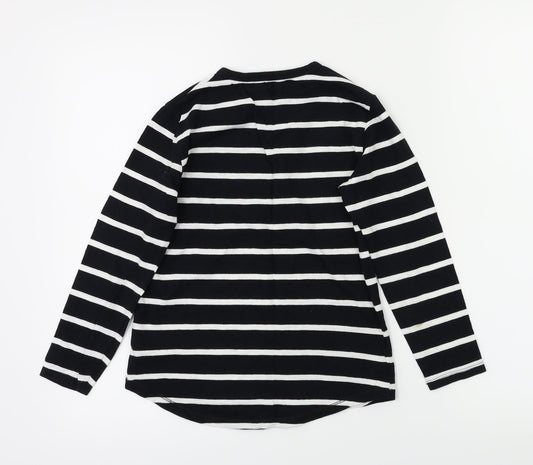 NEXT Boys Black Striped  Pullover Casual Size 7 Years