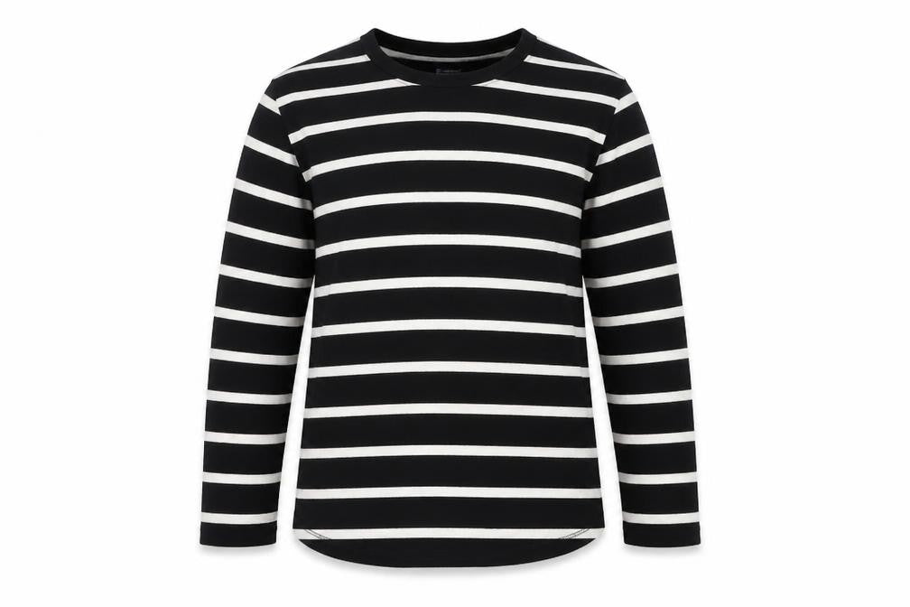 Next Boys Black Striped  Pullover Casual Size 7 Years