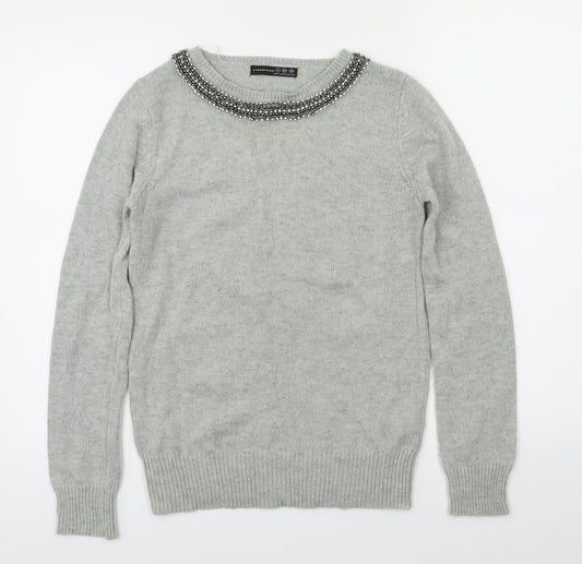 Primark Womens Grey   Pullover Jumper Size 6