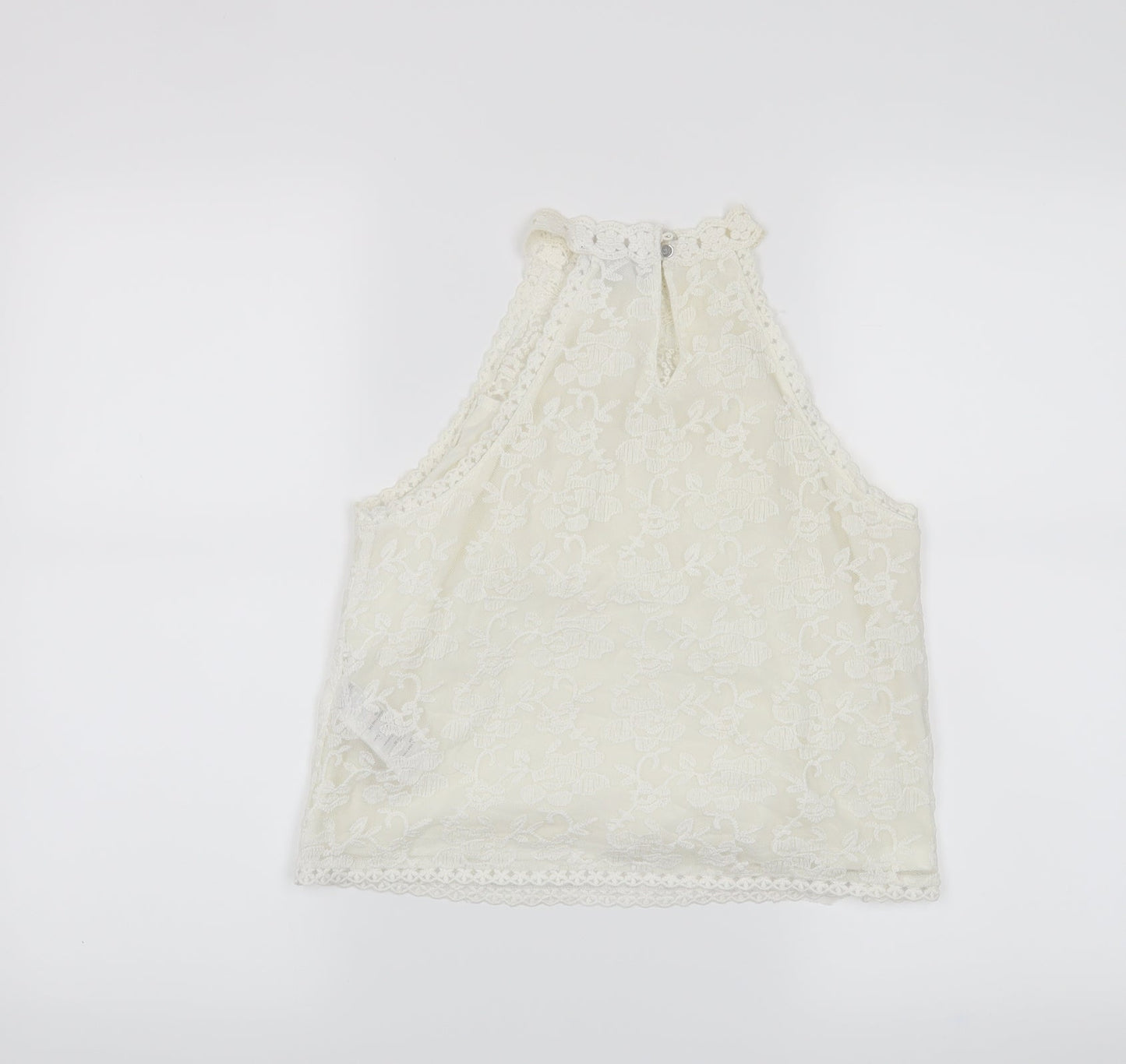 New Look Womens White   Cropped Tank Size 8